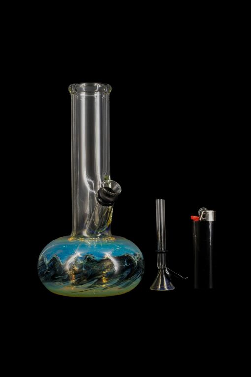 Shop LA Pipes Raked Bubble Beaker Bong with Fumed Base in australian