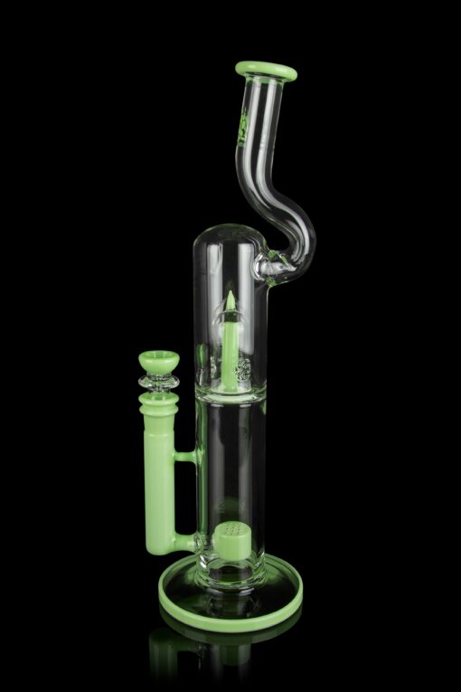 Shop Calibear "The Pagoda" Showerhead Perc Bong with Splashguard Bent Neck in australian