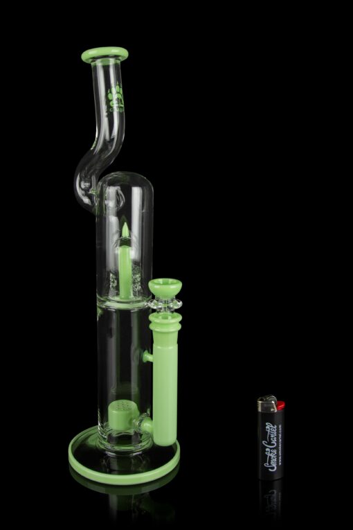 Shop Calibear "The Pagoda" Showerhead Perc Bong with Splashguard Bent Neck in australian