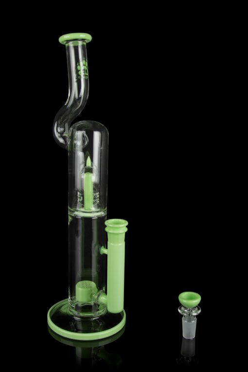 Shop Calibear "The Pagoda" Showerhead Perc Bong with Splashguard Bent Neck in australian