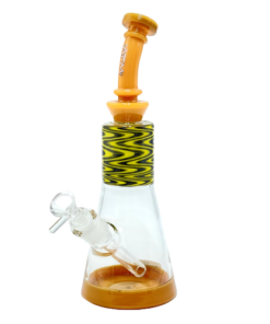 Shop 10.5" AFM Glass Wig Wag Glass Beaker Bong in australian