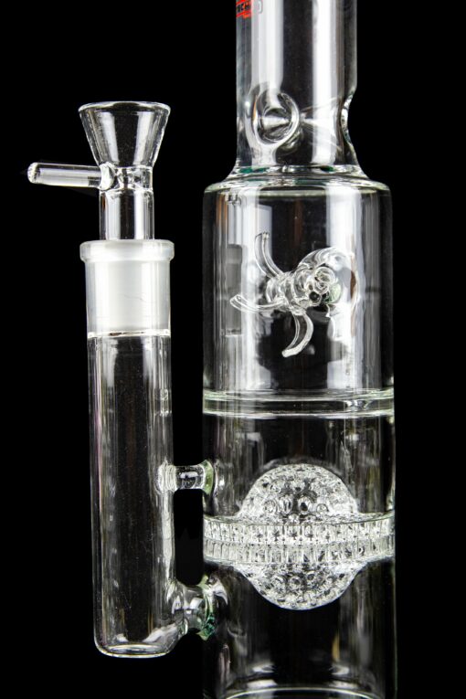 Shop BoroTech Glass "Helheim" Fat Can Straight Tube with Disco Ball and Windmill Perc in australian