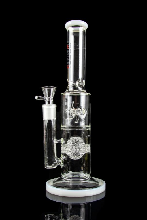 Shop BoroTech Glass "Helheim" Fat Can Straight Tube with Disco Ball and Windmill Perc in australian