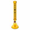 Shop MAV Glass 18" Honey Bee Pyramid Beaker Bong with Ice Pinch - Limited Edition in australian