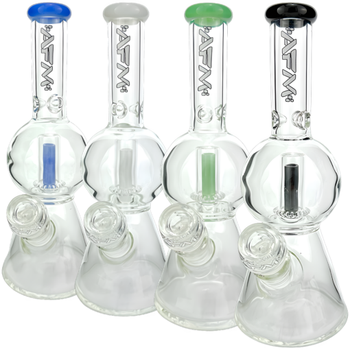 Shop 12" AFM Glass Bubble Globe Glass Beaker Bong in australian