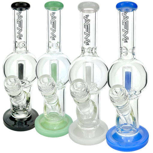 Shop 10" AFM Bubble Glass Straight Tube Bong in australian