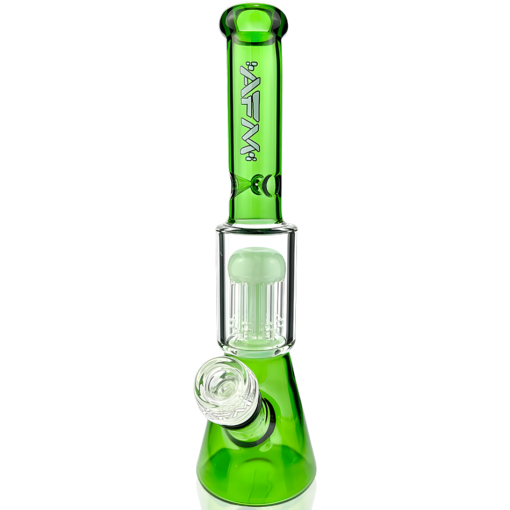 Shop 10" AFM Glass Tree Perc Color Glass Mini Beaker Bong in australian