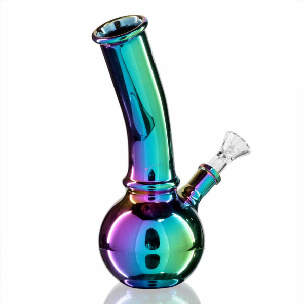 Shop $9.99 Bubble 18cm Glass Bong - Chrome in australian