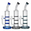 Shop 1Stop Glass 11" Triple Perc Bong - Double Honey Comb Percs + a Turbine Perc in australian