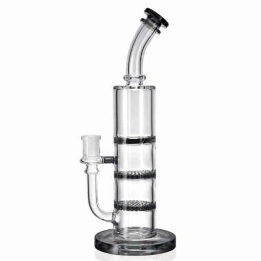 Shop 1Stop Glass 11" Triple Perc Bong - Double Honey Comb Percs + a Turbine Perc in australian