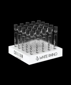 Shop White Rhino Chillum Pipe w/ Silicone Cap - 25pc Display in australian