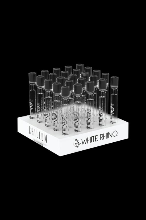 Shop White Rhino Chillum Pipe w/ Silicone Cap - 25pc Display in australian