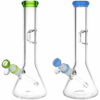 Shop Fresh Press Beaker Glass Water Pipe - 11.75" / 14mm F / Colors Vary in australian