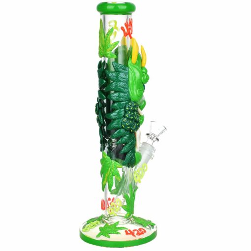 Shop Glass City Pipes Glow-In-Dark 420 Dragon 11.75" Water Pipe w/ Ice Catcher in australian