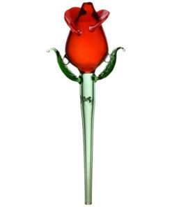 Shop Valentine Rose Glass Dab Straw - 6" in australian