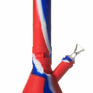 Shop Premium Silicone Beaker - Blue/Red/White in australian