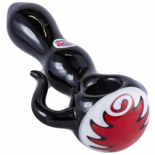 Shop Crush Eye Candy Black Onyx Tusk Hand Pipe - Vibrant Borosilicate Glass 4.5" in australian