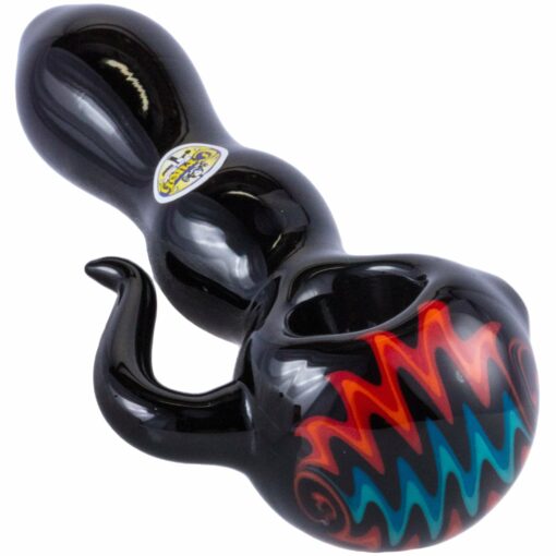 Shop Crush Eye Candy Black Onyx Tusk Hand Pipe - Vibrant Borosilicate Glass 4.5" in australian