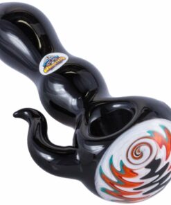 Shop Crush Eye Candy Black Onyx Tusk Hand Pipe - Vibrant Borosilicate Glass 4.5