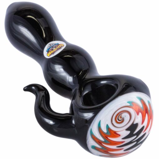 Shop Crush Eye Candy Black Onyx Tusk Hand Pipe - Vibrant Borosilicate Glass 4.5" in australian