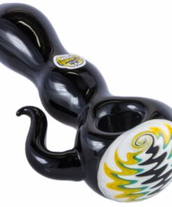 Shop Crush Eye Candy Black Onyx Tusk Hand Pipe - Vibrant Borosilicate Glass 4.5