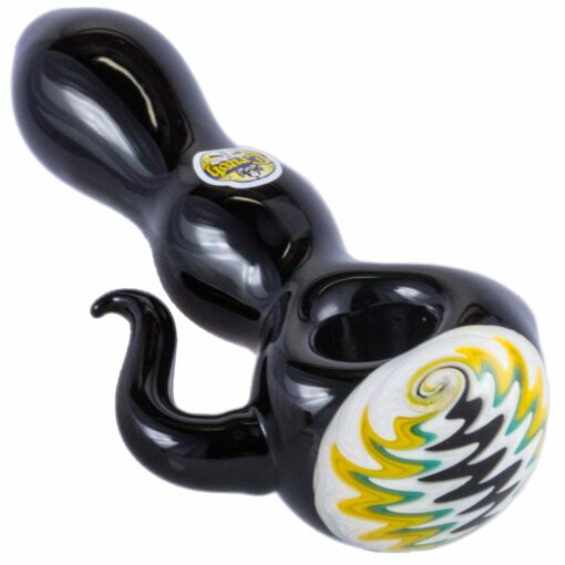 Shop Crush Eye Candy Black Onyx Tusk Hand Pipe - Vibrant Borosilicate Glass 4.5" in australian