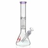 Shop Shotties 30cm Single Fountain Glass Beaker Bong - Clear/Purple in australian