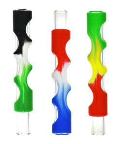 Shop Silicone Covered Glass Chillum Pipe in australian