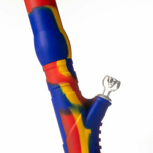 Shop Silicone Gripper Bong - Blue/Yellow/Red in australian