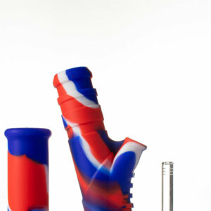 Shop Silicone Gripper Bong - Red/White/Blue in australian