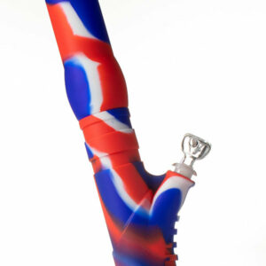 Shop Silicone Gripper Bong - Red/White/Blue in australian