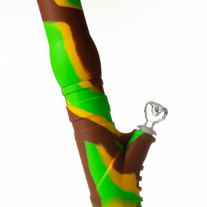 Shop Silicone Gripper Bong - Yellow/Brown/Green in australian