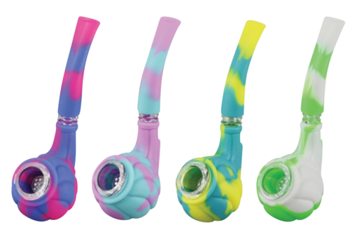 Shop Silicone Hand Pipe with Glass Bowl in australian