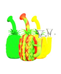 Shop The Pineapple Bong - Silicone Water Pipe with Glass Bowl in australian