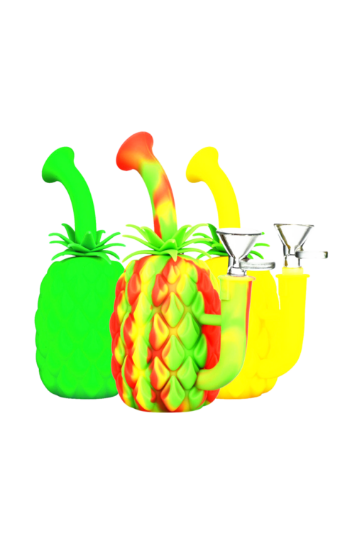 Shop The Pineapple Bong - Silicone Water Pipe with Glass Bowl in australian