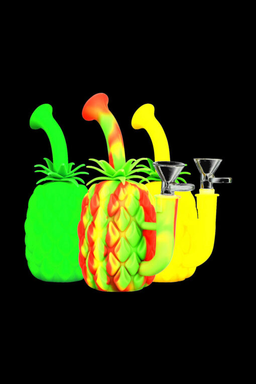 Shop The Pineapple Bong - Silicone Water Pipe with Glass Bowl in australian