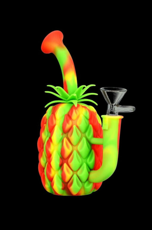 Shop The Pineapple Bong - Silicone Water Pipe with Glass Bowl in australian