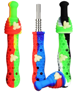 Shop Silicone UV Honeybee Vapor Straw with Cap in australian