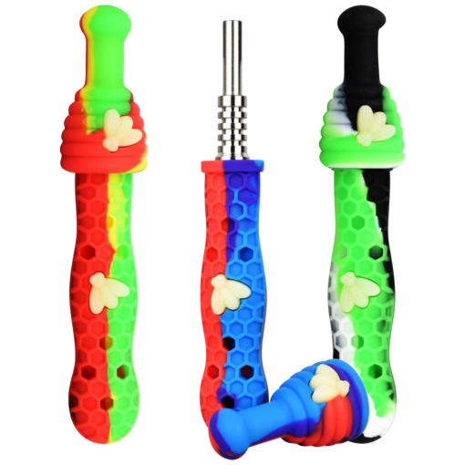 Shop Silicone UV Honeybee Vapor Straw with Cap in australian