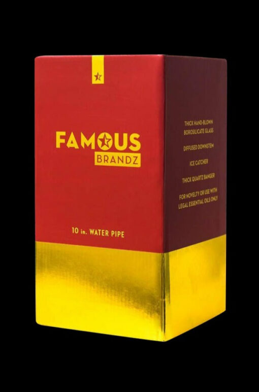 Shop Famous Brandz "Surrender" 10" Straight Tube Dab Rig in australian