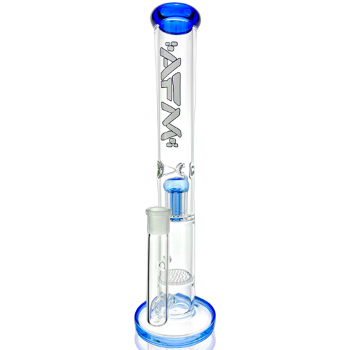 Shop 14" AFM Glass Ripper Single Arm Perc Glass Straight Tube Bong in australian