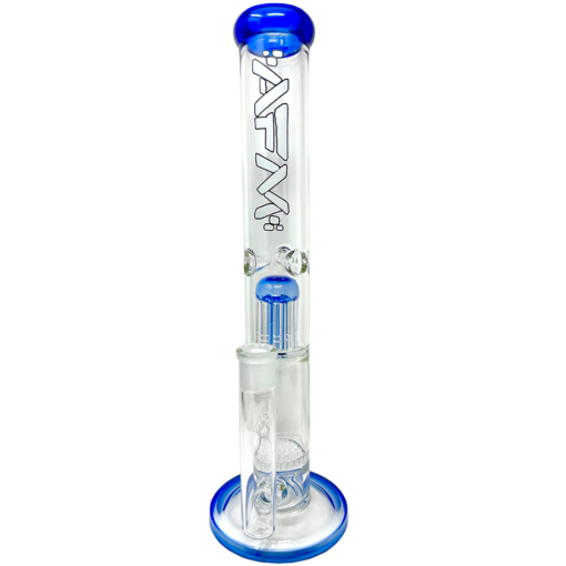 Shop 14" AFM Glass Ripper Single Arm Perc Glass Straight Tube Bong in australian