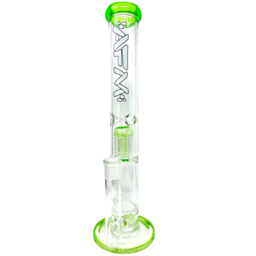 Shop 14" AFM Glass Ripper Single Arm Perc Glass Straight Tube Bong in australian