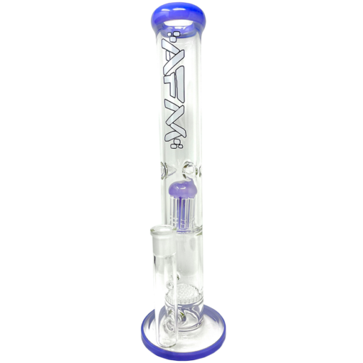 Shop 14" AFM Glass Ripper Single Arm Perc Glass Straight Tube Bong in australian