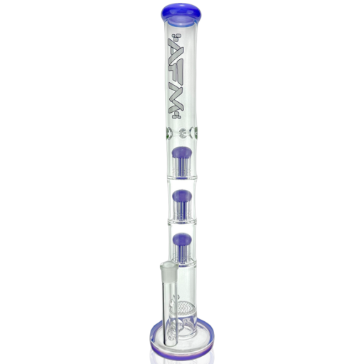 Shop 21" AFM Ripper Triple Tree Perc Glass Straight Tube Bong in australian