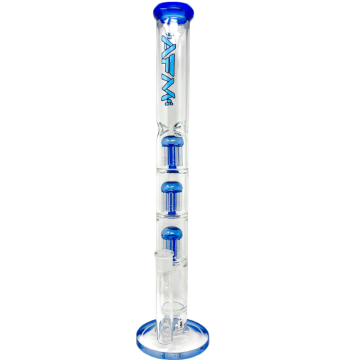 Shop 21" AFM Ripper Triple Tree Perc Glass Straight Tube Bong in australian