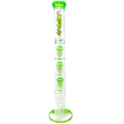 Shop 21" AFM Ripper Triple Tree Perc Glass Straight Tube Bong in australian