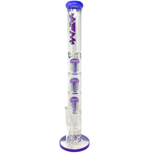 Shop 21" AFM Ripper Triple Tree Perc Glass Straight Tube Bong in australian