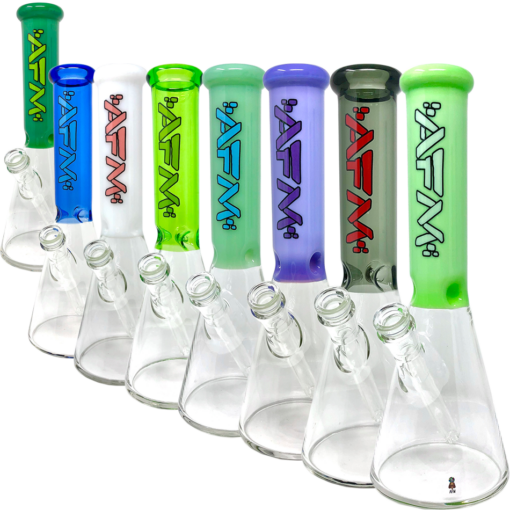 Shop 12" AFM Glass Extraterrestrial Colored Glass Sleeve Beaker Bong in australian