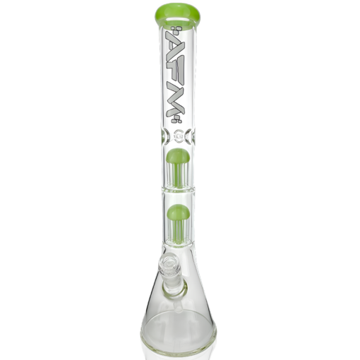 Shop 18" AFM Hitter Double Arm Perc 9mm Glass Beaker Bong in australian